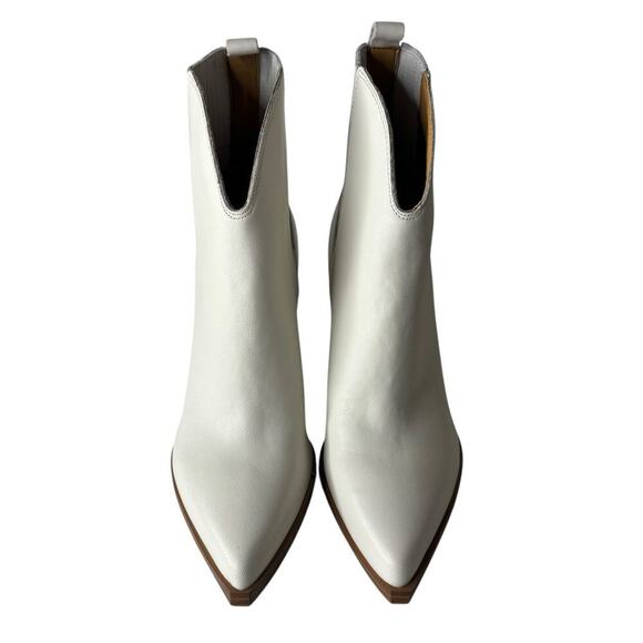 Marc Fisher Lommie Leather Bootie White Size 6 - Picture 4 of 7